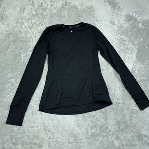 Spyder Active Womens Black Long Sleeve Top S Nylon Blend 6695